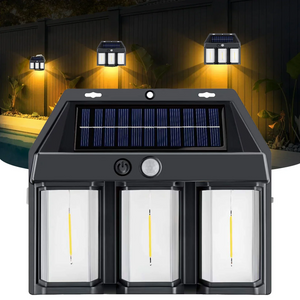 Foco Solar Triple con Sensor de Movimiento