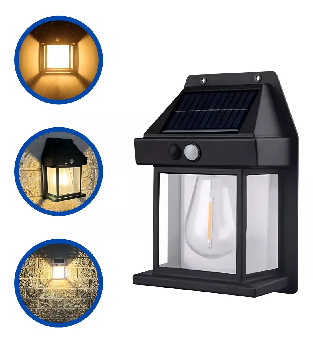 PACK 2 FOCOS SOLARES AMPOLLETA CON SENSOR