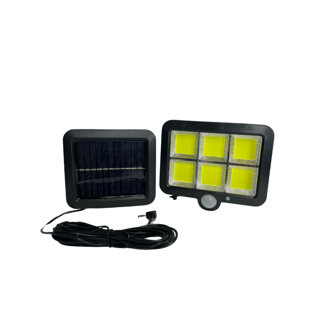 Pack 2 Focos LED con Panel Solar y Sensor de Movimiento.