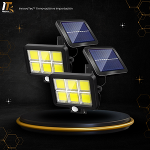 Pack 2 Focos LED con Panel Solar y Sensor de Movimiento.