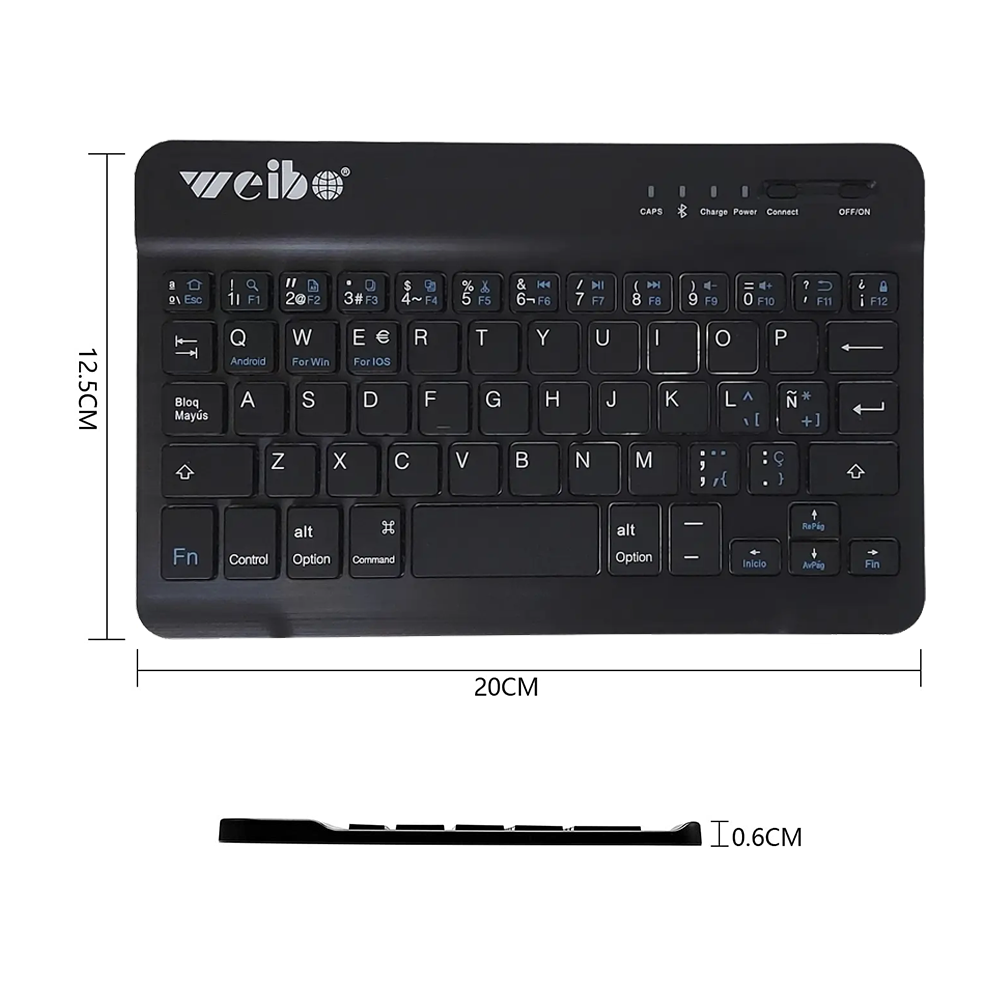 Teclado Inalámbrico Bluetooth Portátil