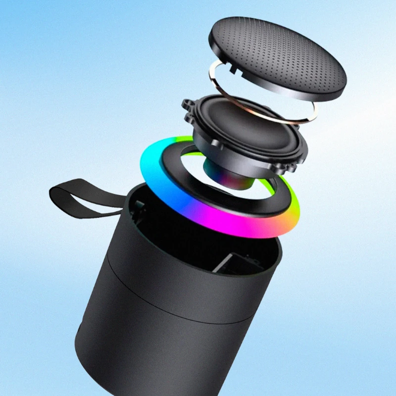 Mini Parlante Bluetooth de Silicona con Luz LED