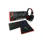 Set Gamer Completo: Teclado + Mouse + Mouse Pad + Audífonos