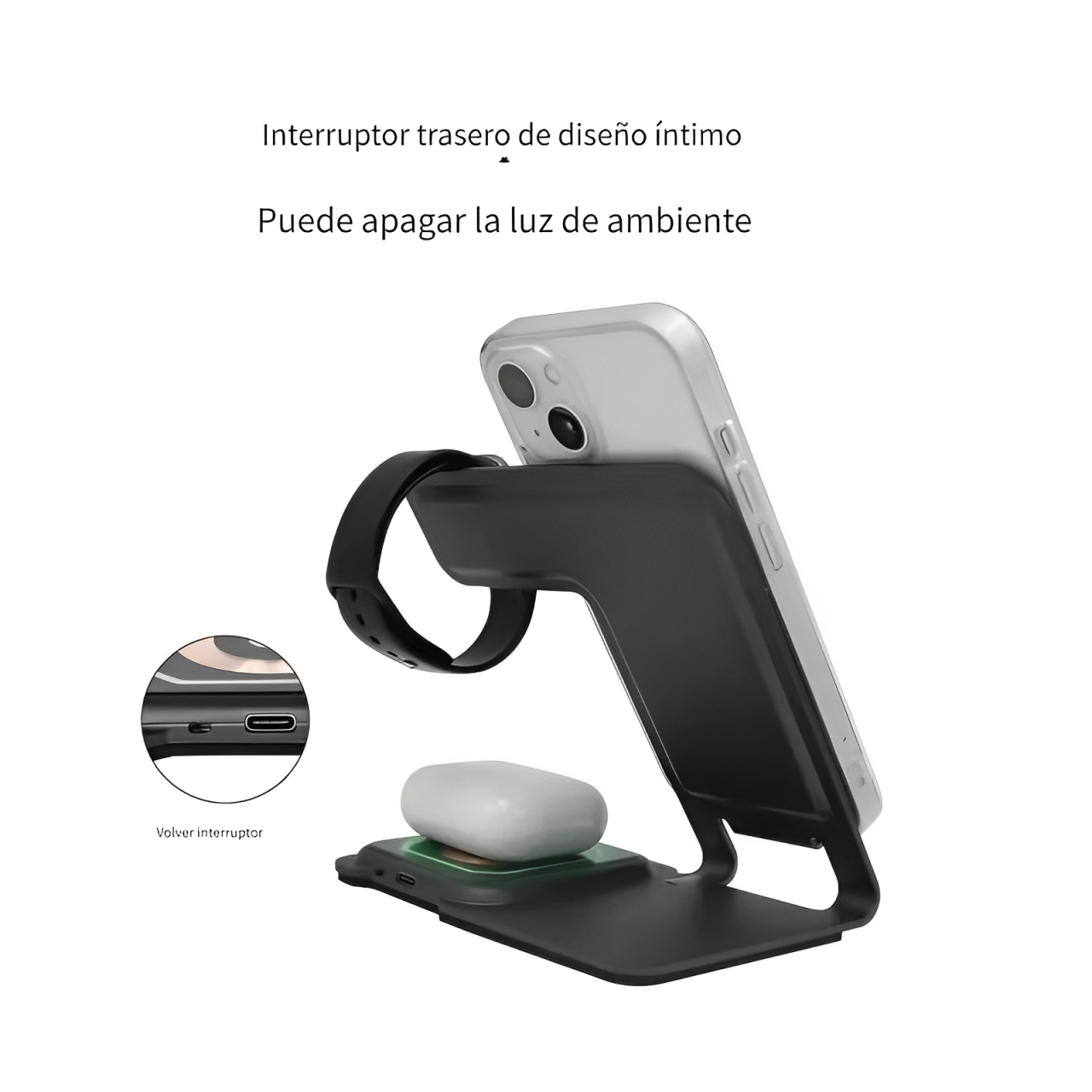 Stand de Carga 3 en 1 Metálico